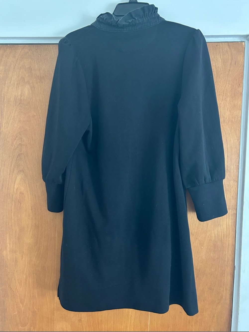 Tuckernuck Pomander Place Black Ruffle-Neck Charlotte Mini Dress - Picture 9 of 10